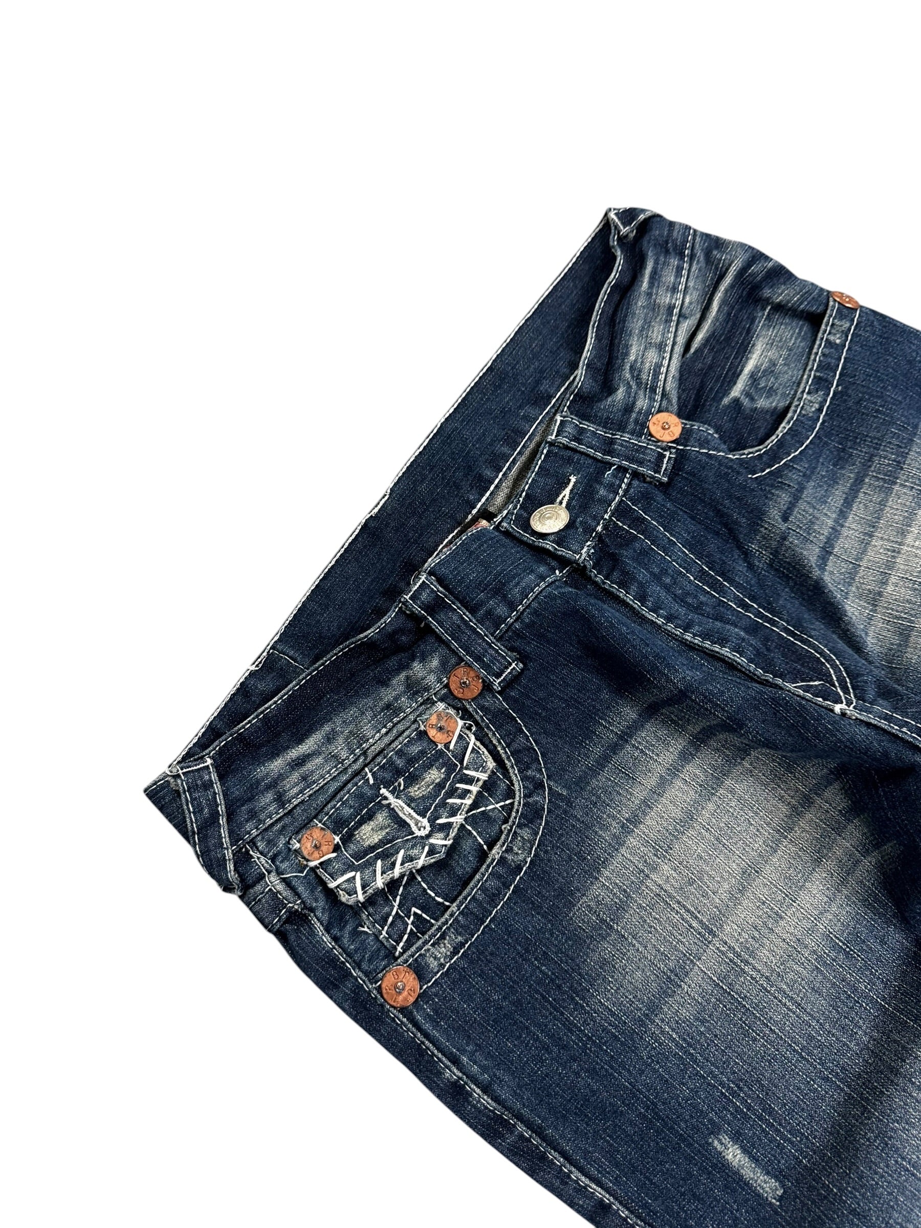 True Religion washed Bootcut Jeans (M-L)