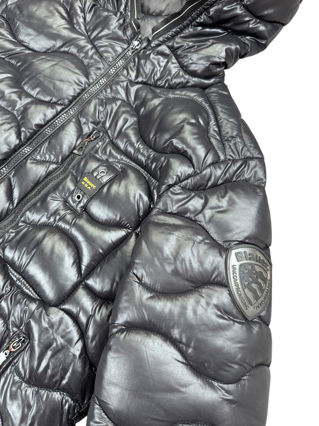 Blauer Puffer Jacke (S)