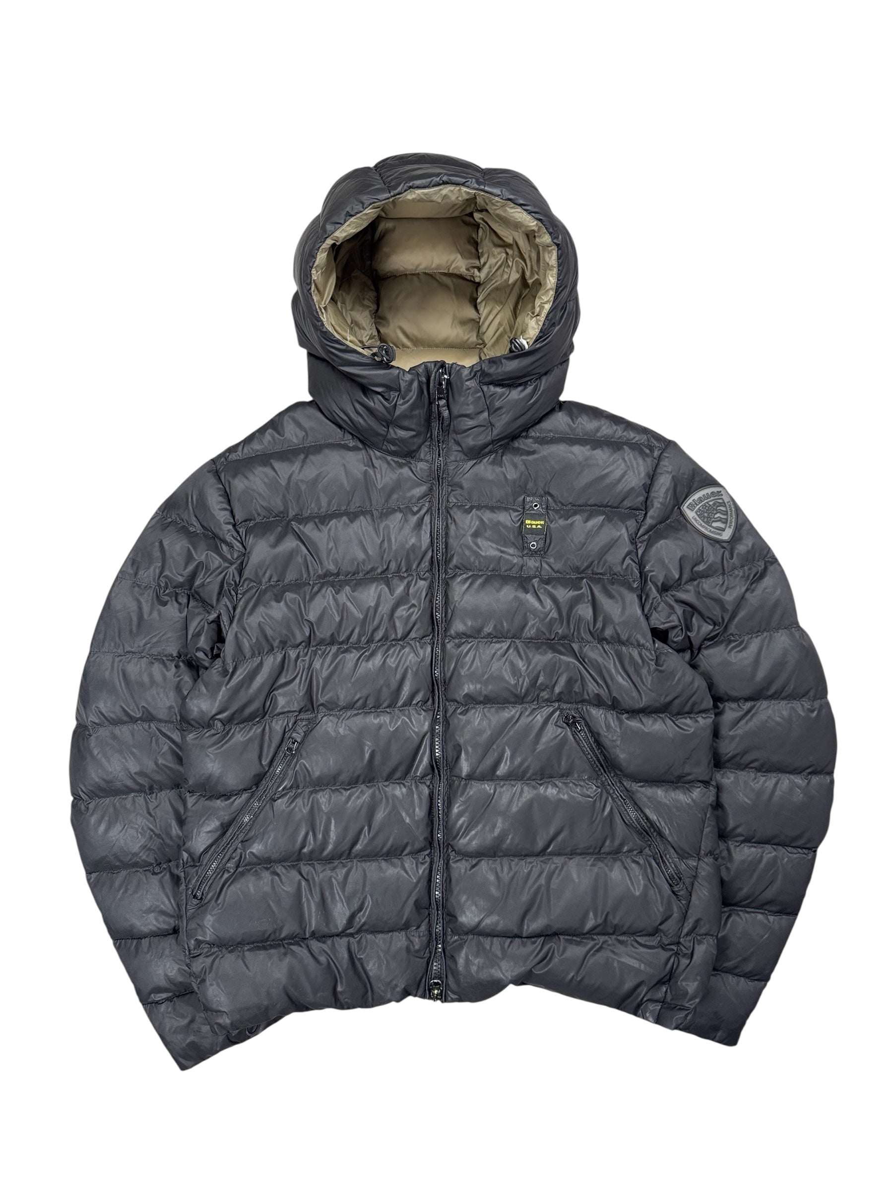 Blauer Puffer Jacke (XL)