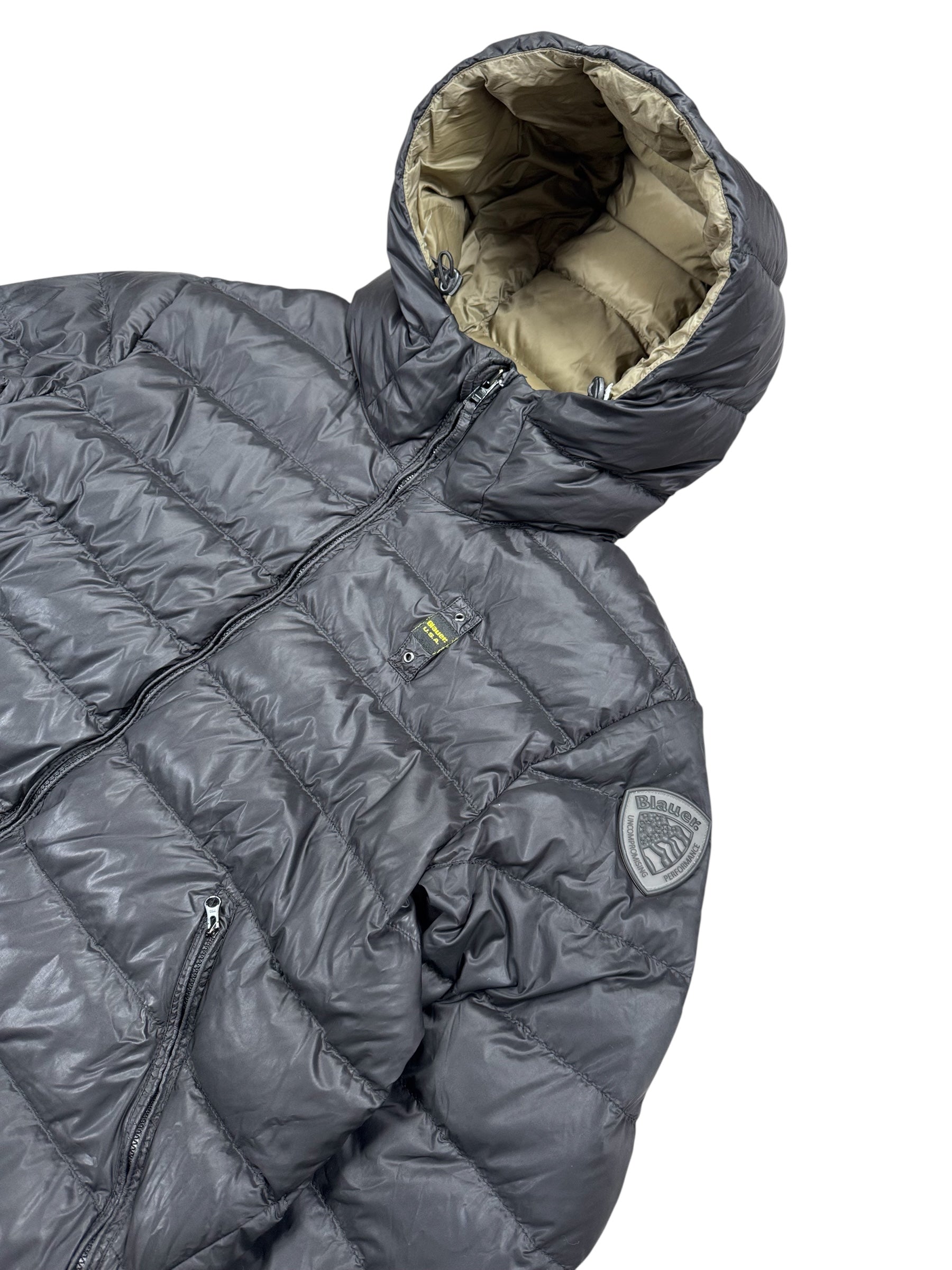 Blauer Puffer Jacke (XL)